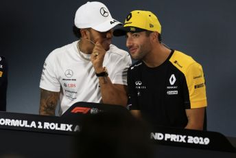 World © Octane Photographic Ltd. Formula 1 - Australian GP Thursday FIA Driver Press Conference. Mercedes AMG Petronas Motorsport AMG F1 W10 EQ Power+ - Lewis Hamilton and Renault Sport F1 Team RS19 – Daniel Ricciardo. Thursday 14th Melbourne, Australia. Thursday 14th March 2019