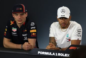 World © Octane Photographic Ltd. Formula 1 - Australian GP Thursday FIA Driver Press Conference. Aston Martin Red Bull Racing RB15 – Max Verstappen and Mercedes AMG Petronas Motorsport AMG F1 W10 EQ Power+ - Lewis Hamilton. Thursday 14th Melbourne, Australia. Thursday 14th March 2019