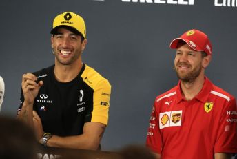 World © Octane Photographic Ltd. Formula 1 - Australian GP Thursday FIA Driver Press Conference. Renault Sport F1 Team RS19 – Daniel Ricciardo, and Scuderia Ferrari SF90 – Sebastian Vettel. Thursday 14th Melbourne, Australia. Thursday 14th March 2019