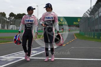 World © Octane Photographic Ltd. Formula 1 – Australian GP. SportPesa Racing Point RP19 - Sergio Perez and Lance Stroll. Albert Park, Melbourne, Australia. Wednesday 13th March 2019.