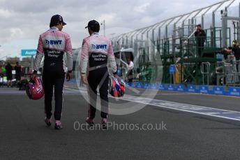 World © Octane Photographic Ltd. Formula 1 – Australian GP. SportPesa Racing Point RP19 - Sergio Perez and Lance Stroll. Albert Park, Melbourne, Australia. Wednesday 13th March 2019.