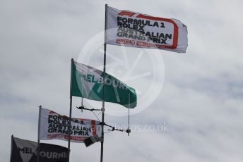 World © Octane Photographic Ltd. Formula 1 – Australian GP event flags. Albert Park, Melbourne, Australia. Wednesday 13th March 2019.