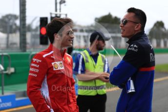 World © Octane Photographic Ltd. Formula 1 – Australian GP. Scuderia Ferrari SF90 – Charles Leclerc and Scuderia Toro Rosso STR14 – Alexander Albon. Albert Park, Melbourne, Australia. Wednesday 13th March 2019.