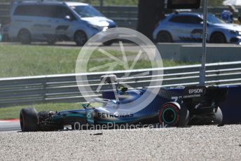 World © Octane Photographic Ltd. Formula 1 – Austrian GP - Practice 2. Mercedes AMG Petronas Motorsport AMG F1 W10 EQ Power+ - Valtteri Bottas crashes at Turn 6. Red Bull Ring, Spielberg, Styria, Austria. Friday 28th June 2019.