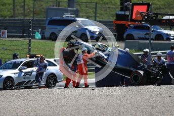 World © Octane Photographic Ltd. Formula 1 – Austrian GP - Practice 2. Mercedes AMG Petronas Motorsport AMG F1 W10 EQ Power+ - Valtteri Bottas crashes at Turn 6. Red Bull Ring, Spielberg, Styria, Austria. Friday 28th June 2019.