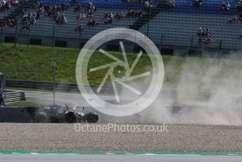 World © Octane Photographic Ltd. Formula 1 – Austrian GP - Practice 2. Mercedes AMG Petronas Motorsport AMG F1 W10 EQ Power+ - Valtteri Bottas crashes at Turn 6. Red Bull Ring, Spielberg, Styria, Austria. Friday 28th June 2019.
