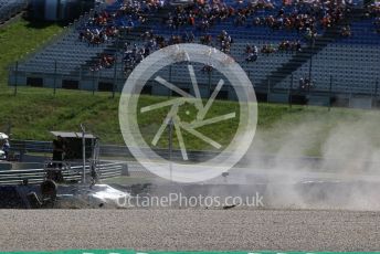 World © Octane Photographic Ltd. Formula 1 – Austrian GP - Practice 2. Mercedes AMG Petronas Motorsport AMG F1 W10 EQ Power+ - Valtteri Bottas crashes at Turn 6. Red Bull Ring, Spielberg, Styria, Austria. Friday 28th June 2019.