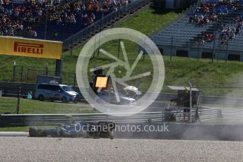 World © Octane Photographic Ltd. Formula 1 – Austrian GP - Practice 2. Mercedes AMG Petronas Motorsport AMG F1 W10 EQ Power+ - Valtteri Bottas crashes at Turn 6. Red Bull Ring, Spielberg, Styria, Austria. Friday 28th June 2019.