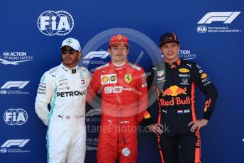 World © Octane Photographic Ltd. Formula 1 – Austrian GP - Qualifying. Scuderia Ferrari SF90 – Charles Leclerc, Mercedes AMG Petronas Motorsport AMG F1 W10 EQ Power+ - Lewis Hamilton and Aston Martin Red Bull Racing RB15 – Max Verstappen. Red Bull Ring, Spielberg, Styria, Austria. Saturday 29th June 2019.