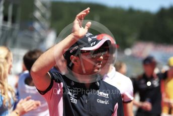 World © Octane Photographic Ltd. Formula 1 – Austrian GP - Drivers Parade. SportPesa Racing Point RP19 - Sergio Perez. Red Bull Ring, Spielberg, Styria, Austria. Sunday 30th June 2019