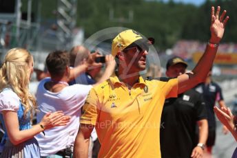 World © Octane Photographic Ltd. Formula 1 – Austrian GP - Drivers Parade. Renault Sport F1 Team RS19 – Daniel Ricciardo. Red Bull Ring, Spielberg, Styria, Austria. Sunday 30th June 2019