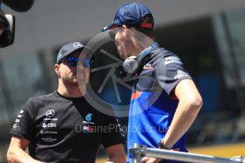 World © Octane Photographic Ltd. Formula 1 – Austrian GP - Drivers Parade. Scuderia Toro Rosso STR14 – Daniil Kvyat and Mercedes AMG Petronas Motorsport AMG F1 W10 EQ Power+ - Valtteri Bottas. Red Bull Ring, Spielberg, Styria, Austria. Sunday 30th June 2019