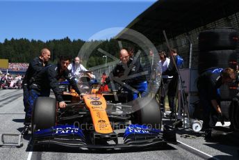 World © Octane Photographic Ltd. Formula 1 – Austrian GP - Grid. McLaren MCL34 – Carlos Sainz. Red Bull Ring, Spielberg, Styria, Austria. Sunday 30th June 2019