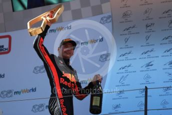 World © Octane Photographic Ltd. Formula 1 – Austrian GP - Podium. Aston Martin Red Bull Racing RB15 – Max Verstappen. Red Bull Ring, Spielberg, Styria, Austria. Sunday 30th June 2019