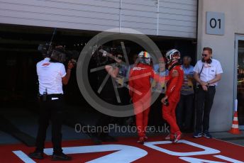 World © Octane Photographic Ltd. Formula 1 – Austrian GP - Podium. Scuderia Ferrari SF90 – Charles Leclerc and Sebastian Vettel. Red Bull Ring, Spielberg, Styria, Austria. Sunday 30th June 2019