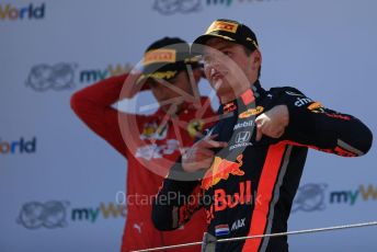 World © Octane Photographic Ltd. Formula 1 – Austrian GP - Podium. Aston Martin Red Bull Racing RB15 – Max Verstappen. Red Bull Ring, Spielberg, Styria, Austria. Sunday 30th June 2019