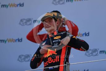 World © Octane Photographic Ltd. Formula 1 – Austrian GP - Podium. Aston Martin Red Bull Racing RB15 – Max Verstappen. Red Bull Ring, Spielberg, Styria, Austria. Sunday 30th June 2019