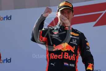 World © Octane Photographic Ltd. Formula 1 – Austrian GP - Podium. Aston Martin Red Bull Racing RB15 – Max Verstappen. Red Bull Ring, Spielberg, Styria, Austria. Sunday 30th June 2019