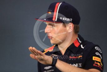 World © Octane Photographic Ltd. Formula 1 – Austrian GP - Paddock. FIA Drivers Press Conference. Aston Martin Red Bull Racing RB15 – Max Verstappen. Red Bull Ring, Spielberg, Styria, Austria. Thursday 27th June 2019.