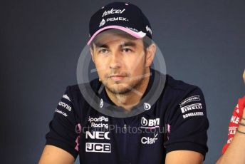 World © Octane Photographic Ltd. Formula 1 – Austrian GP - Paddock. FIA Drivers Press Conference. SportPesa Racing Point RP19 - Sergio Perez. Red Bull Ring, Spielberg, Styria, Austria. Thursday 27th June 2019.