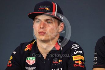 World © Octane Photographic Ltd. Formula 1 – Austrian GP - Paddock. FIA Drivers Press Conference. Aston Martin Red Bull Racing RB15 – Max Verstappen. Red Bull Ring, Spielberg, Styria, Austria. Thursday 27th June 2019.