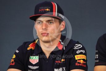 World © Octane Photographic Ltd. Formula 1 – Austrian GP - Paddock. FIA Drivers Press Conference. Aston Martin Red Bull Racing RB15 – Max Verstappen. Red Bull Ring, Spielberg, Styria, Austria. Thursday 27th June 2019.