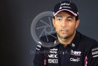 World © Octane Photographic Ltd. Formula 1 – Austrian GP - Paddock. FIA Drivers Press Conference. SportPesa Racing Point RP19 - Sergio Perez. Red Bull Ring, Spielberg, Styria, Austria. Thursday 27th June 2019.