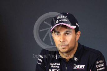 World © Octane Photographic Ltd. Formula 1 – Austrian GP - Paddock. FIA Drivers Press Conference. SportPesa Racing Point RP19 - Sergio Perez. Red Bull Ring, Spielberg, Styria, Austria. Thursday 27th June 2019.