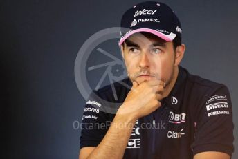 World © Octane Photographic Ltd. Formula 1 – Austrian GP - Paddock. FIA Drivers Press Conference. SportPesa Racing Point RP19 - Sergio Perez. Red Bull Ring, Spielberg, Styria, Austria. Thursday 27th June 2019.