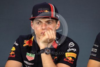 World © Octane Photographic Ltd. Formula 1 – Austrian GP - Paddock. FIA Drivers Press Conference. Aston Martin Red Bull Racing RB15 – Max Verstappen. Red Bull Ring, Spielberg, Styria, Austria. Thursday 27th June 2019.