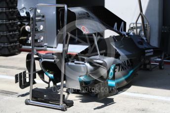 World © Octane Photographic Ltd. Formula 1 – Austrian GP - Pit Lane. Mercedes AMG Petronas Motorsport AMG F1 W10 EQ Power+. Red Bull Ring, Spielberg, Styria, Austria. Thursday 27th June 2019.