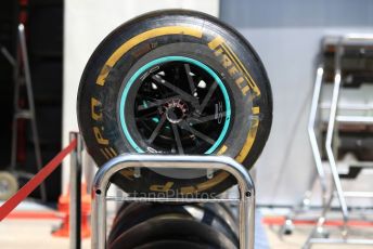 World © Octane Photographic Ltd. Formula 1 – Austrian GP - Pit Lane. Mercedes AMG Petronas Motorsport AMG F1 W10 EQ Power+ tyres. Red Bull Ring, Spielberg, Styria, Austria. Thursday 27th June 2019.