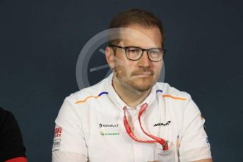 World © Octane Photographic Ltd. Formula 1 - Austrian GP – Friday FIA Team Press Conference. Andreas Seidl - Team Principal at McLaren. Red Bull Ring, Spielberg, Styria, Austria. Thursday 27th June 2019.