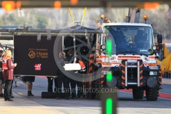World © Octane Photographic Ltd. Formula 1 – Winter Testing - Test 1 - Day 1. Rich Energy Haas F1 Team VF19 – Romain Grosjean. Circuit de Barcelona-Catalunya. Monday 18th February 2019.
