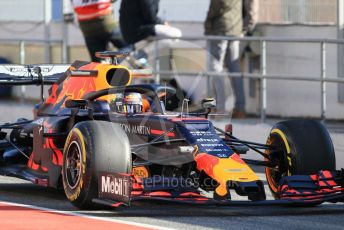 World © Octane Photographic Ltd. Formula 1 – Winter Testing - Test 1 - Day 1. Aston Martin Red Bull Racing RB15 – Max Verstappen. Circuit de Barcelona-Catalunya. Monday 18th February 2019.