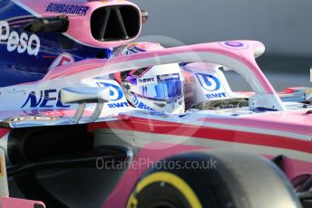 World © Octane Photographic Ltd. Formula 1 – Winter Testing - Test 1 - Day 1. SportPesa Racing Point RP19 - Sergio Perez. Circuit de Barcelona-Catalunya. Monday 18th February 2019.