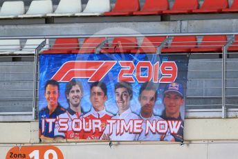 World © Octane Photographic Ltd. Formula 1 – Winter Testing - Test 1 - Day 1. Fan flag. Circuit de Barcelona-Catalunya. Monday 18th February 2019.