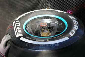 World © Octane Photographic Ltd. Formula 1 – Winter Testing - Test 1 - Day 1. Mercedes AMG Petronas Motorsport AMG F1 W10 EQ Power+ front wheels marked for milage accumulation only. Circuit de Barcelona-Catalunya. Monday 18th February 2019.