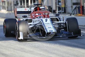 World © Octane Photographic Ltd. Formula 1 – Winter Testing - Test 1 - Day 1. Alfa Romeo Racing – Kimi Raikkonen. Circuit de Barcelona-Catalunya. Monday 18th February 2019.
