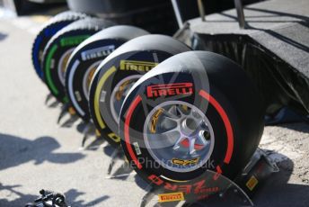World © Octane Photographic Ltd. Formula 1 – Winter Testing - Test 1 - Day 1. Set of Pirelli tyres. Circuit de Barcelona-Catalunya. Monday 18th February 2019.