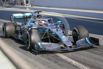 World © Octane Photographic Ltd. Formula 1 – Winter Testing - Test 1 - Day 1. Mercedes AMG Petronas Motorsport AMG F1 W10 EQ Power+ - Lewis Hamilton. Circuit de Barcelona-Catalunya. Monday 18th February 2019.