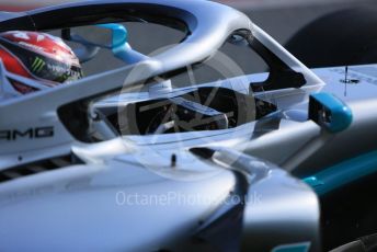 World © Octane Photographic Ltd. Formula 1 – Winter Testing - Test 1 - Day 1. Mercedes AMG Petronas Motorsport AMG F1 W10 EQ Power+ - Lewis Hamilton. Circuit de Barcelona-Catalunya. Monday 18th February 2019.
