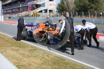 World © Octane Photographic Ltd. Formula 1 – Winter Testing - Test 1 - Day 1. McLaren MCL34 – Carlos Sainz. Circuit de Barcelona-Catalunya. Monday 18th February 2019.