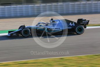 World © Octane Photographic Ltd. Formula 1 – Winter Testing - Test 1 - Day 1. Mercedes AMG Petronas Motorsport AMG F1 W10 EQ Power+ - Lewis Hamilton. Circuit de Barcelona-Catalunya. Monday 18th February 2019.