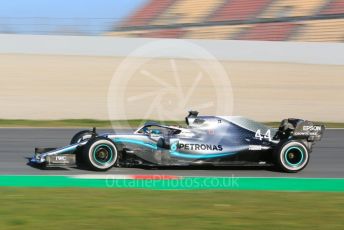 World © Octane Photographic Ltd. Formula 1 – Winter Testing - Test 1 - Day 1. Mercedes AMG Petronas Motorsport AMG F1 W10 EQ Power+ - Lewis Hamilton. Circuit de Barcelona-Catalunya. Monday 18th February 2019.