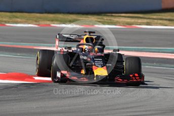 World © Octane Photographic Ltd. Formula 1 – Winter Testing - Test 1 - Day 1. Aston Martin Red Bull Racing RB15 – Max Verstappen. Circuit de Barcelona-Catalunya. Monday 18th February 2019.