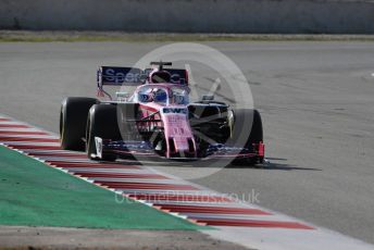 World © Octane Photographic Ltd. Formula 1 – Winter Testing - Test 1 - Day 1. SportPesa Racing Point RP19 - Sergio Perez. Circuit de Barcelona-Catalunya. Monday 18th February 2019.
