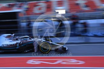 World © Octane Photographic Ltd. Formula 1 – Winter Testing - Test 1 - Day 1. Mercedes AMG Petronas Motorsport AMG F1 W10 EQ Power+ - Lewis Hamilton. Circuit de Barcelona-Catalunya. Monday 18th February 2019.