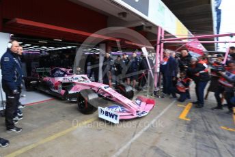 World © Octane Photographic Ltd. Formula 1 – Winter Testing - Test 1 - Day 1. SportPesa Racing Point RP19 - Sergio Perez. Circuit de Barcelona-Catalunya. Monday 18th February 2019.