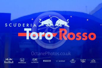 World © Octane Photographic Ltd. Formula 1 – Winter Testing - Test 1 - Day 1. Toro Rosso logo. Circuit de Barcelona-Catalunya. Monday 18th February 2019.